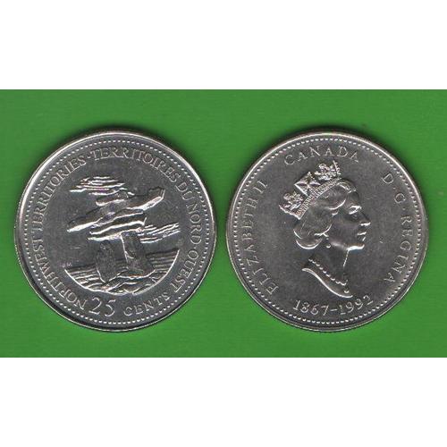 25 центов Канада 1992 (125th Anniv of Conf. - Northwest Territories)