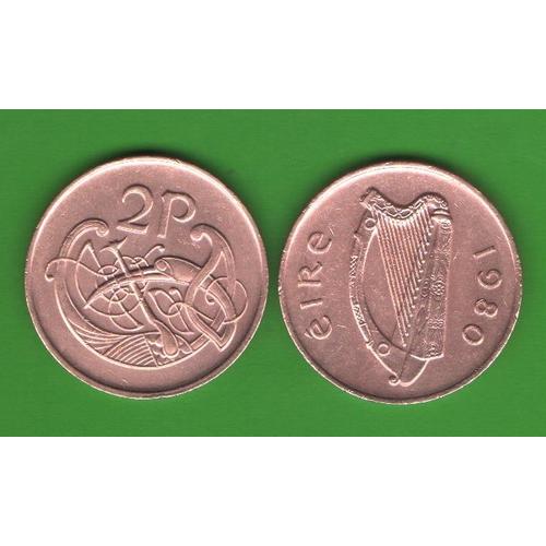2 пенса Ирландия 1980
