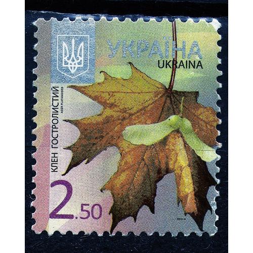 YY 2012 р. 8-й стандарт Клен гостролистий (2,50), мікрошрифт 2013-ІІ,  гашена