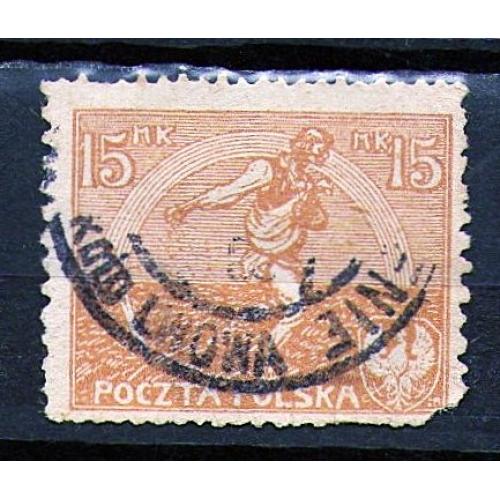 ZA Польща 1921 р., Сіяч, гашена