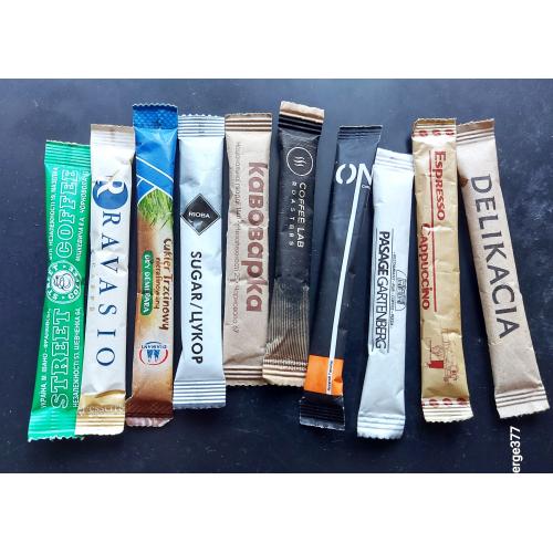 ZN Пакетики з цукром / сахаром 10 шт., без повторів