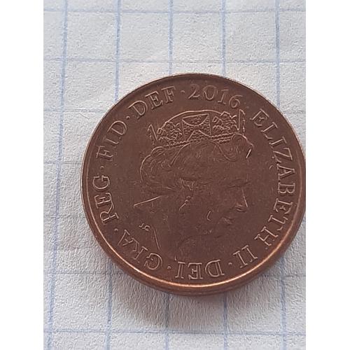 1 пенни Великобритания 2016г.