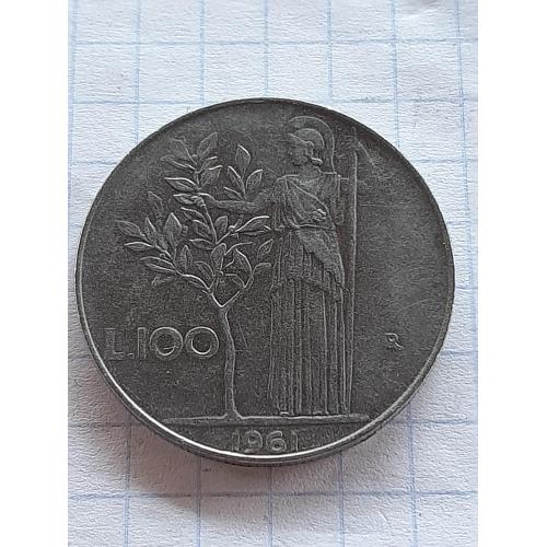 100 лир Италия 1961г.
