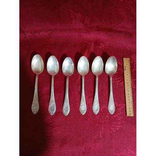 Набор столовых ложек СССР. Мельхиор.