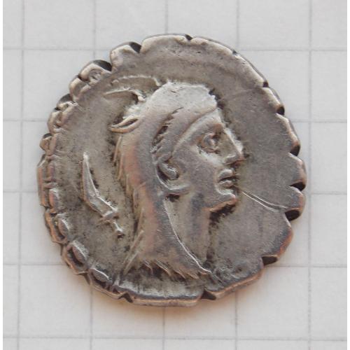 Сератний республіканський денарій L. PAPIUS. (79 р. до н. е.) Рим.