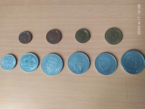 1970-90 гг., Полный набор современных монет ФРГ с разновидностями ( 2 Mark )