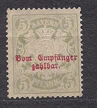 Бавария*, 1888 г.,портомарки, стоимостью 125 грн., по каталогу Michel - 15,0 EUR.