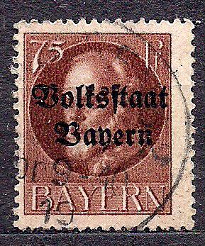 Бавария, немецкие земли , 1916-20 г г., стандартный выпуск с надпечаткой