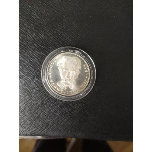 Германия**, 1965-75 гг., 5 марок, серебро