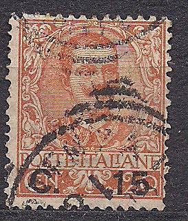 Италия, , 1905 г., марка с над печаткой, король Эммануил 3