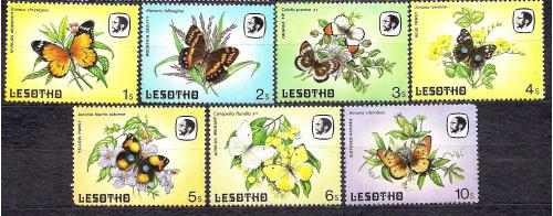 Лесото**, 1984 г., фауна, бабочки