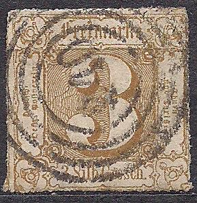 Немецкие земли, Thurn und Taxis , 1866 г., первые марки, марка № 50