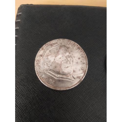 Польша, 1982 г., медаль Иоан Павел 2, серебро, очень редкая!, серебро 750 пробы