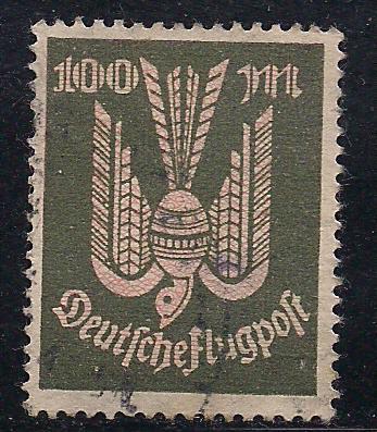 Рейх, 1923 г., распродажа 15% каталога, первые марки авиапочты Holztaube 2