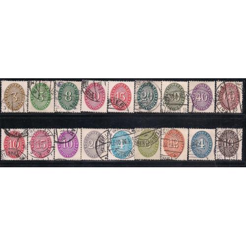Рейх, 1927-33 гг., !!!, распродажа 25% каталога, служебные марки, цифры в овале