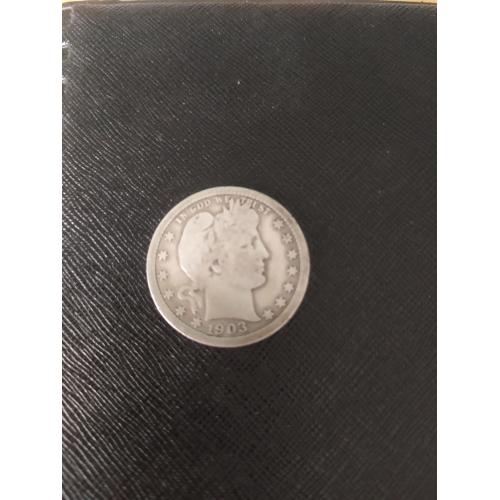 США, 1903 г., монета б/у, серебро, проба 900