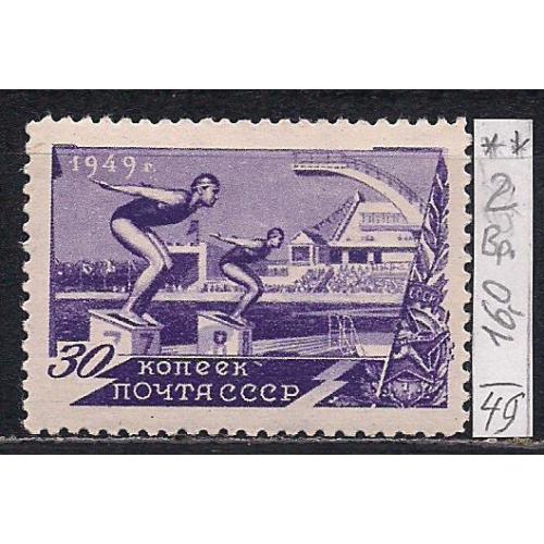 СССР**, 1949 г., распродажа коллекции, спорт, марка тип 2 (Вр.