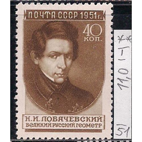 СССР**, 1951г., распродажа коллекции, ученые нашей Родины, Н.И. Лобачевский, тип 1