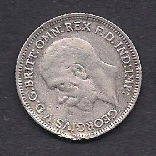 Великобритани, 1927 г., монета б/у не мытая, серебро, качество VF