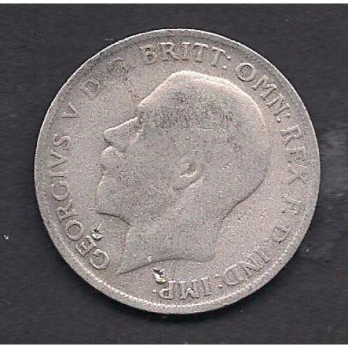 Великобритания, 1915 г., монета б/у не мытая, серебро, качество VF