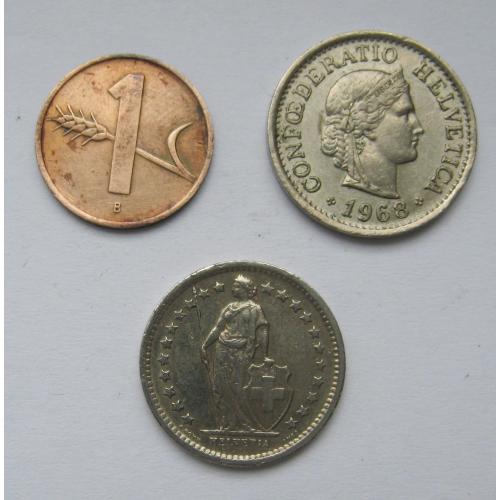 1, 10 рапенів і 1/2 франка = 1968 р. = ШВЕЙЦАРІЯ \\