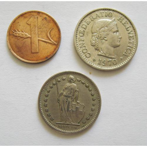 1, 10 рапенів і 1/2 франка = 1970 р. = ШВЕЙЦАРІЯ \\