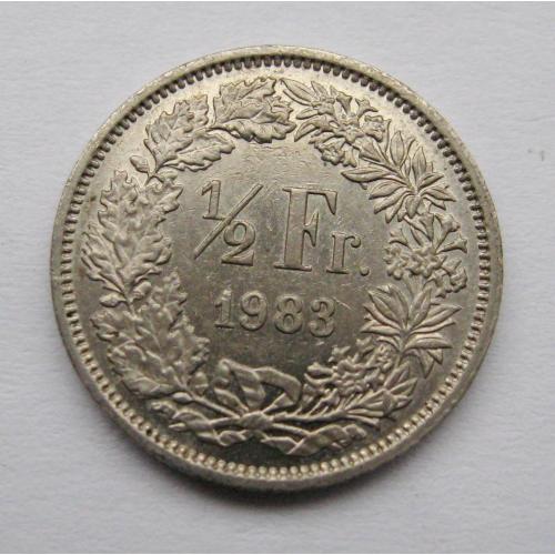 1/2 франка = 1983 р. = ШВЕЙЦАРИЯ - ШВЕЙЦАРІЯ ==