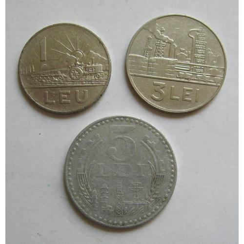 1, 3 лей 1966 р.  і 5 лей 1978 р. =  РУМУНІЯ \\