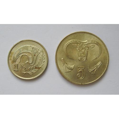 1 цент 1992 р. і 5 центів  2001 р. = КІПР \\