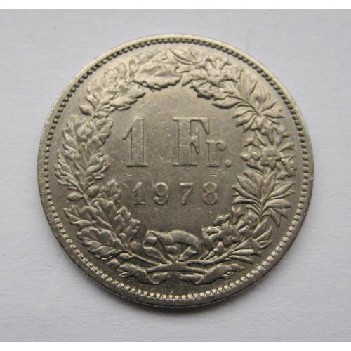 1 франк = 1978 р. = ШВЕЙЦАРИЯ - ШВЕЙЦАРІЯ ==