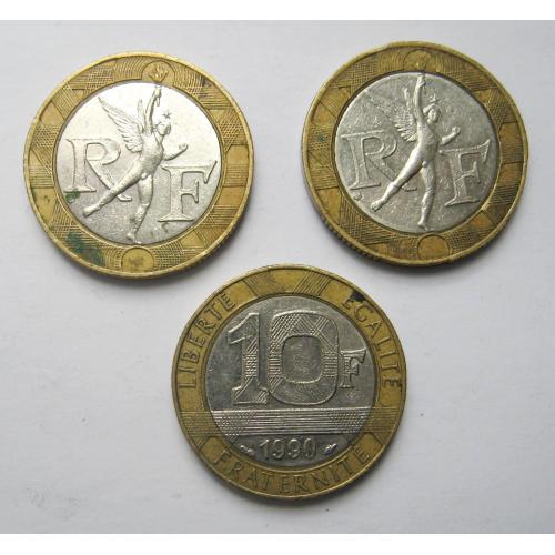 10 франків  = 1988, 1989, 1990 р. = ФРАНЦІЯ \\