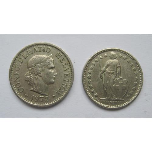 10 рапенів і 1/2 франка = 1972 р. = ШВЕЙЦАРІЯ \\