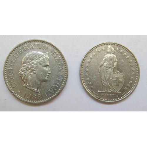 10 рапенів і 1/2 франка = 1988 р. = ШВЕЙЦАРІЯ \\
