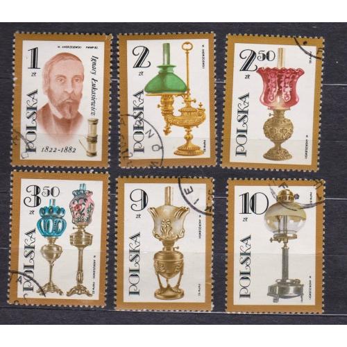 100-річчя від дня смерті Ігнація Лукасевича - ЛАМПИ = 1982 р. = ПОЛЬЩА = гаш. \\