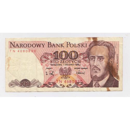 100 ЗЛОТИХ = 1988 р. = ПОЛЬЩА = серія TN \\