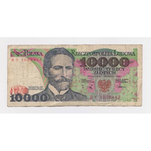 10000 ЗЛОТИХ = 1988 р. = ПОЛЬЩА = серія BY \\