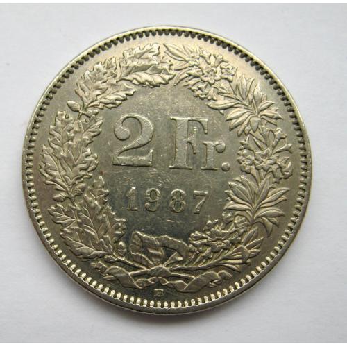 2 франка = 1987 р. = ШВЕЙЦАРІЯ ==