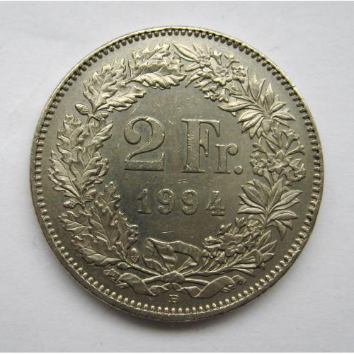 2 франка = 1994 р. = ШВЕЙЦАРІЯ ==