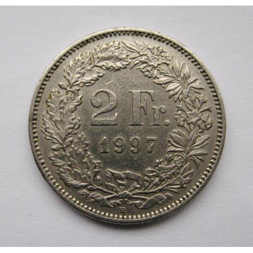 2 франка = 1997 р. = ШВЕЙЦАРИЯ - ШВЕЙЦАРІЯ 