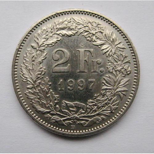 2 франка = 1997 р. = ШВЕЙЦАРИЯ - ШВЕЙЦАРІЯ ==