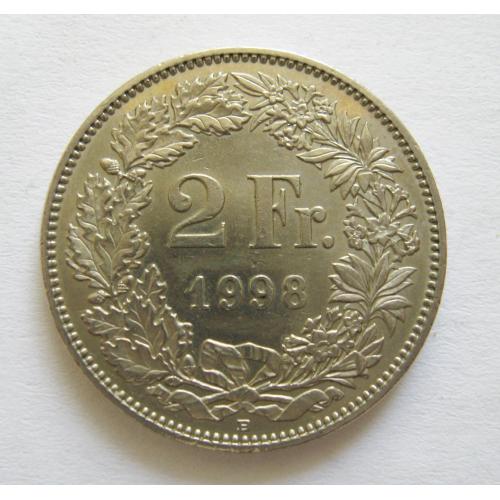 2 франка = 1998 р. = ШВЕЙЦАРІЯ \\