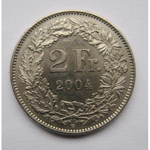 2 франка = 2004 р. = ШВЕЙЦАРИЯ - ШВЕЙЦАРІЯ ==