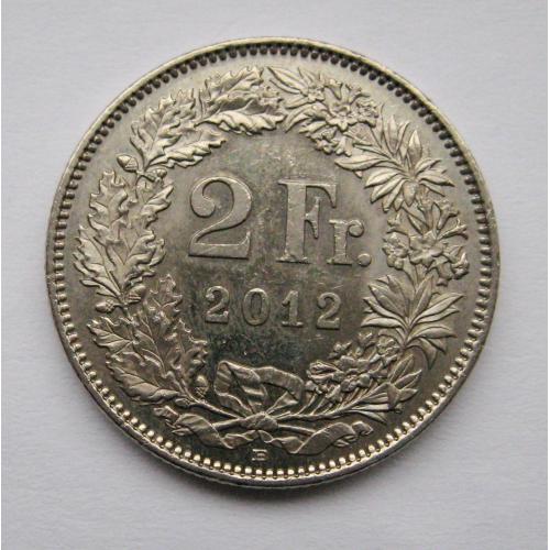 2 франка = 2012 р. = ШВЕЙЦАРИЯ - ШВЕЙЦАРІЯ ==