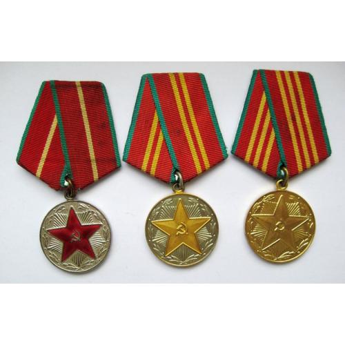 20 - 15 - 10 лет безупречной службы = без відомства - пожежники = медалі СРСР