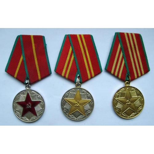 20 - 15 - 10 лет безупречной службы = без відомства - пожежники = медалі СРСР 