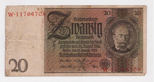 20 марок = 1929 г. = ГЕРМАНИЯ  