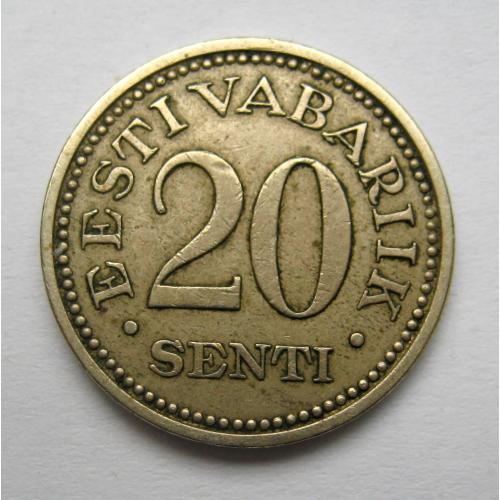 20 сентів = 1935 р. =  Естонія \\