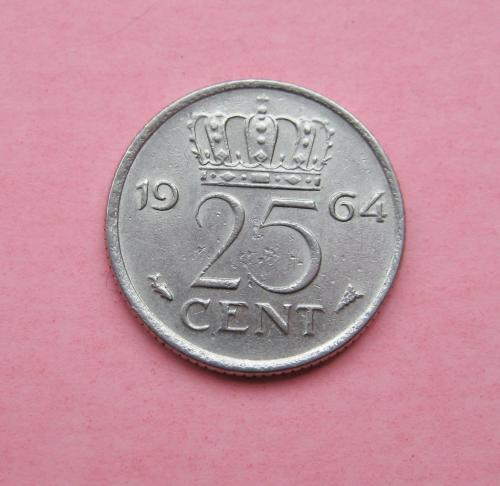 25 центов = 1964 г. = Нидерланды #