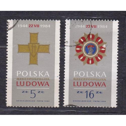 40-річчя Польської Народної Республіки = 1984 р. = ПОЛЬЩА = гаш. \\