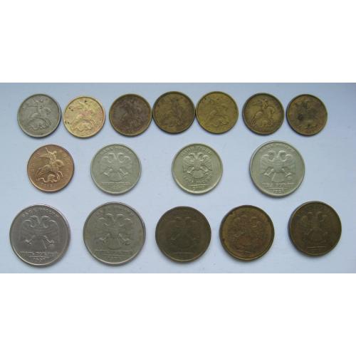5, 10, 50 коп. і 1, 2, 5, 10 руб = 1997 - 2012 р = РОСІЯ = 16 монет = набір по роках = див.опис \\